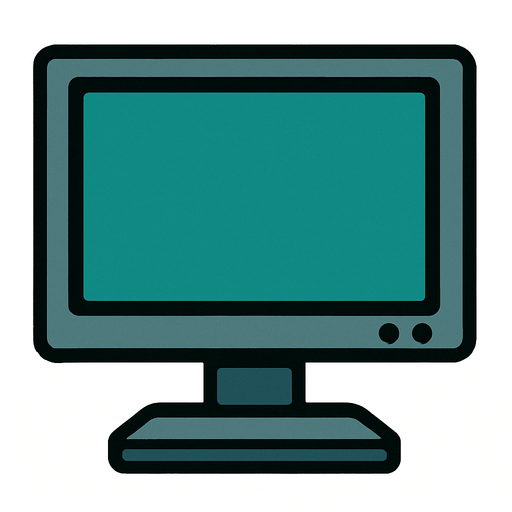 PC Monitör.
In-Game asset.  2d.  High contrast.  No shadows