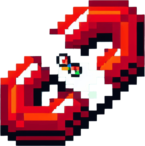 bird-eye perspective pf an olympic red raft seen directly from above. pixelated. 8 bit.
Single Game Texture. In-Game asset. 2d. High contrast. No shadows.