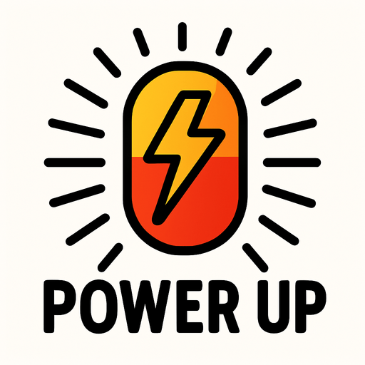 power up.
In-Game asset.  2d.  High contrast.  No shadows