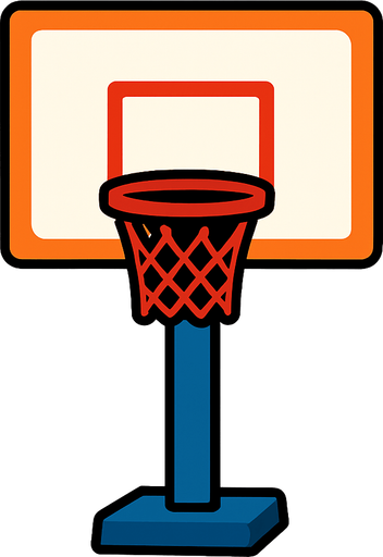 ı need basketball station.
In-Game asset.  2d.  High contrast.  No shadows