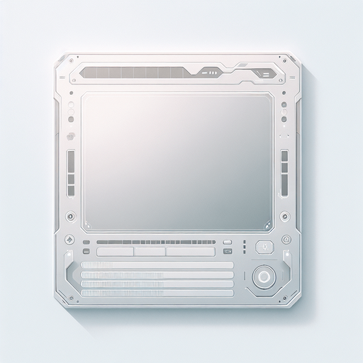 A minimalist spaceship settings dashboard designed as a flat, futuristic clipboard. The panel features a smooth, light background in a soft gradient of white to very pale grey, resembling a clean and modern digital surface. The edges are subtly rounded, with a faint glow along the perimeter to evoke a high-tech, spaceship-like vibe.

The interface is flat and ultra-simplistic, with no excessive details—just a few minimal icons or symbols subtly embedded near the corners to suggest functionality. The design retains the essence of a clipboard, emphasizing clarity, lightness, and a futuristic aesthetic while remaining entirely flat and unobtrusive..
Single Game Texture. In-Game asset. 2d. Blank background. High contrast. No shadows.