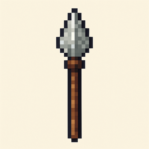 Generame una lanza pixelar.
In-Game asset.  2d.  High contrast.  No shadows