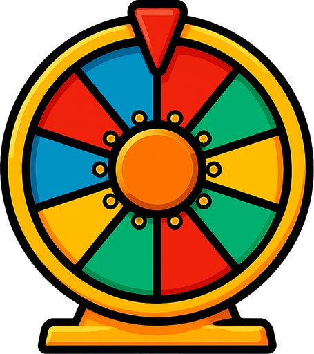 Fun çark.
In-Game asset.  2d.  High contrast.  No shadows