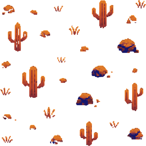 a background top down game pixel art desert. night
In-Game asset.  2d.  High contrast.  No shadows