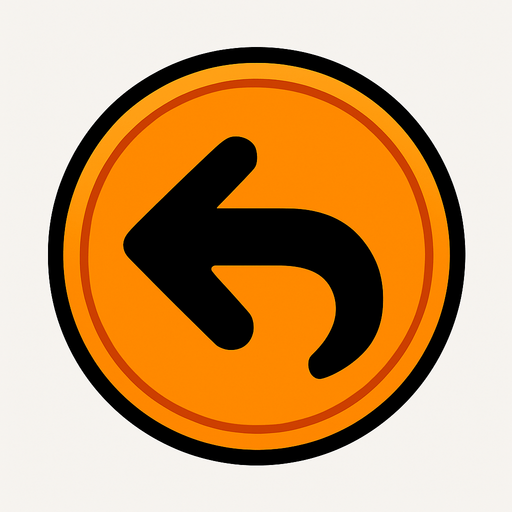 Back button.
In-Game asset.  2d.  High contrast.  No shadows