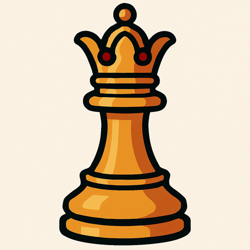 Satranç veziri.
In-Game asset.  2d.  High contrast.  No shadows