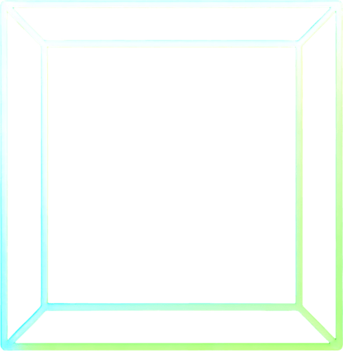 neongreen rectangle with rounded corners, transparent in the middle.
