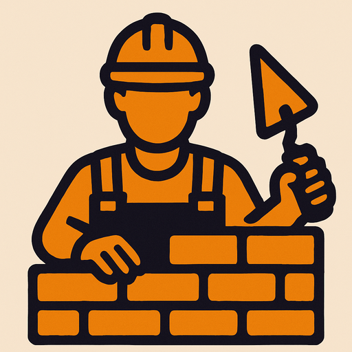 brick layer.
In-Game asset.  2d.  High contrast.  No shadows