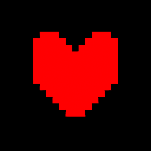 make undertale heart.
In-Game asset.  2d.  High contrast.  No shadows