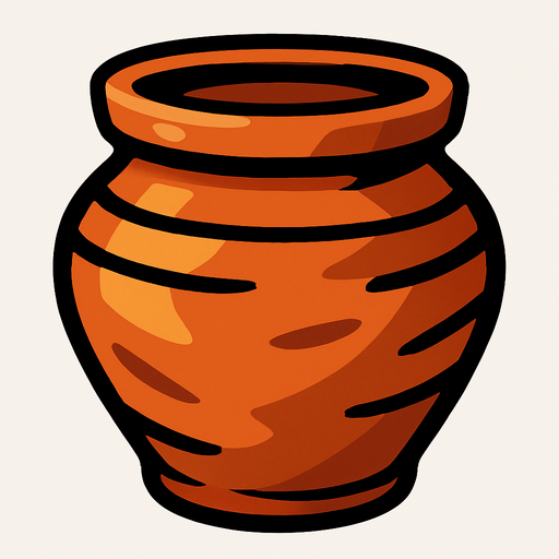 pot.
In-Game asset.  2d.  High contrast.  No shadows