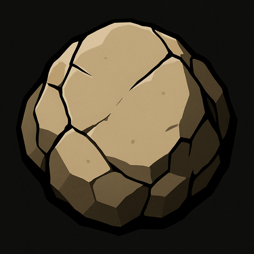 Roca vista desde arriba.
In-Game asset.  2d.  High contrast.  No shadows