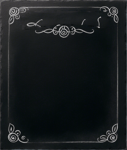 "RULES" handwritten in chalk