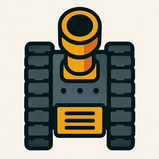 Top atan makina yukardan bakış.
In-Game asset.  2d.  High contrast.  No shadows