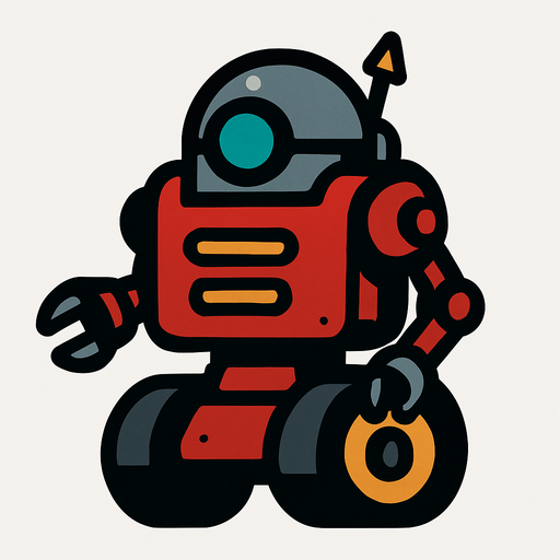 A robot enemy that travels on wheels.
In-Game asset.  2d.  High contrast.  No shadows