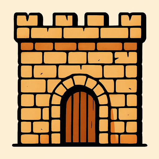 castle wall.
In-Game asset.  2d.  High contrast.  No shadows