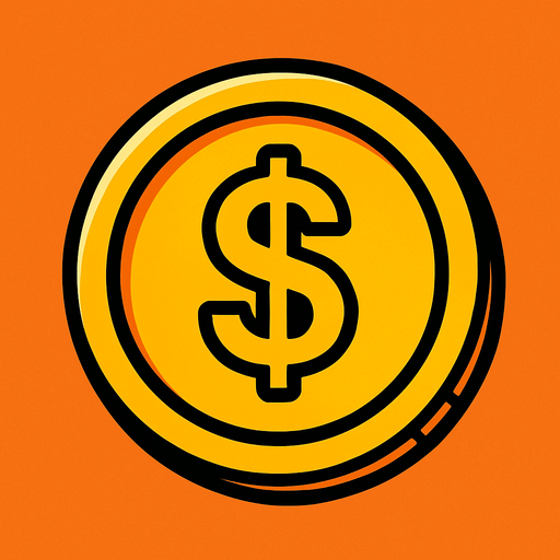A coin.
In-Game asset.  2d.  High contrast.  No shadows