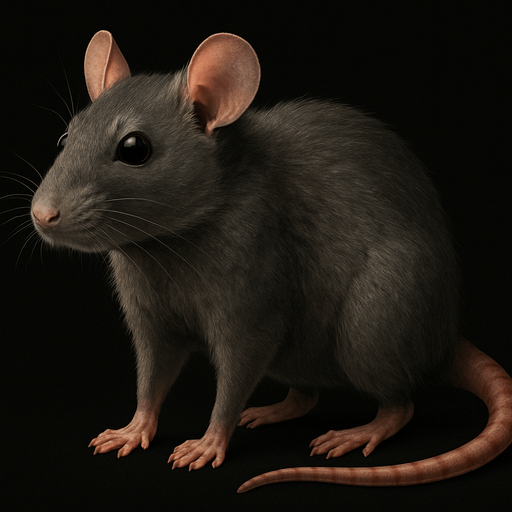 Make it less cartoony and make the rat standing