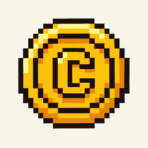 coin pixelart.
In-Game asset.  2d.  High contrast.  No shadows