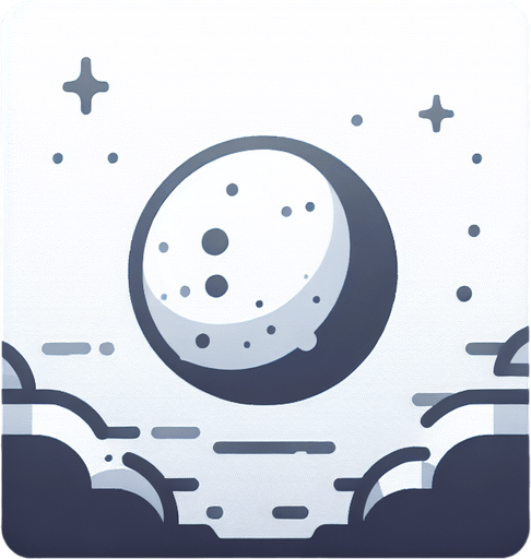 beyaz gökyüzü ay  delikli.
Single Game Texture. In-Game asset. 2d. Blank background. High contrast. No shadows.