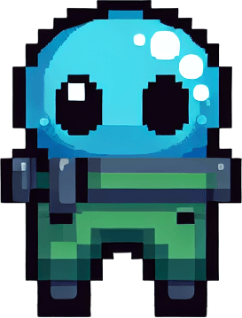 pixel bir su adam 2d yesil pantolon giyinmis.
Single Game Texture.  In-Game asset.  2d.  Blank background.  High contrast.  No shadows. 2d pixel