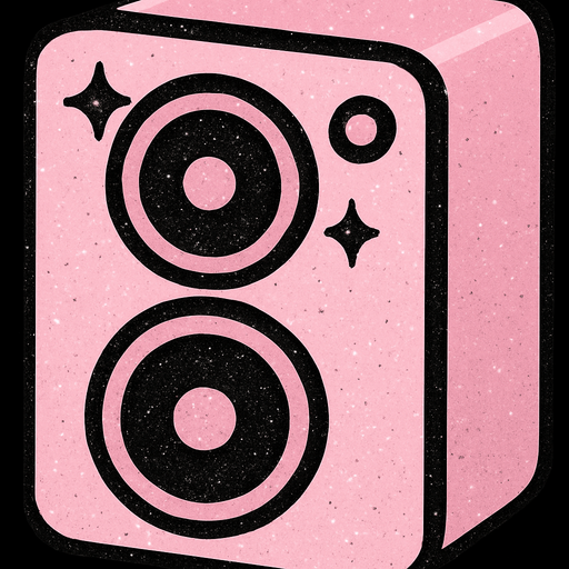 in Kawaii color light pink with black degraded and sparkle details of glitter black