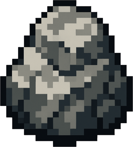 piedra de pixeles.
In-Game asset.  2d.  High contrast.  No shadows