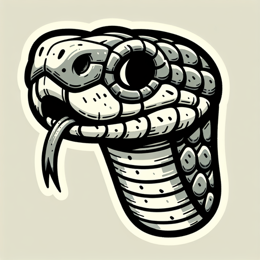 Single snake head segment. Seen from above. Cartoon..
Single Game Texture. In-Game asset. 2d. Blank background. High contrast. No shadows.