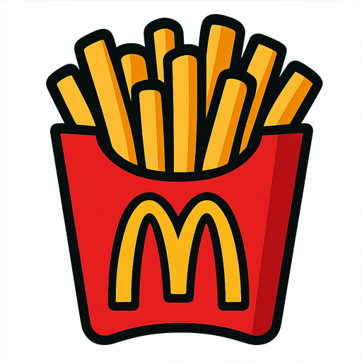 MacDonald's fries.
In-Game asset.  2d.  High contrast.  No shadows