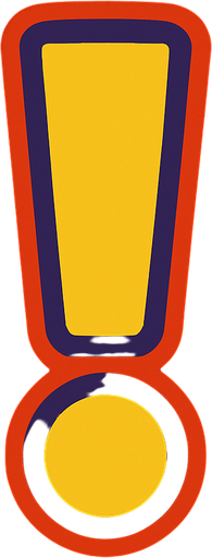 exclamantation.
In-Game asset.  2d.  High contrast.  No shadows