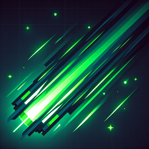 green laser.
Single Game Texture.  In-Game asset.  2d.  Blank background.  High contrast.  No shadows