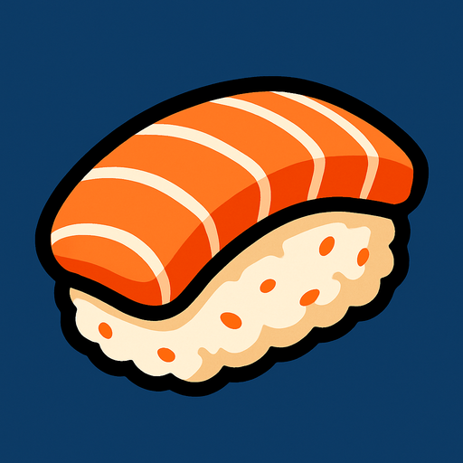 Sushi fotosu 3d.
In-Game asset.  2d.  High contrast.  No shadows