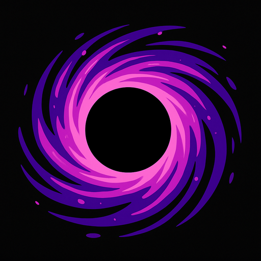 black hole.
In-Game asset.  2d.  High contrast.  No shadows