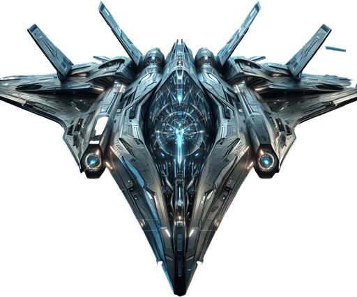 futuristic space fighter.
full front and rear views