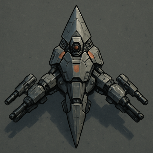 battle drone spear tip top view.