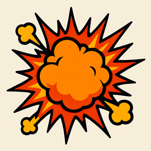 explosion effect.
In-Game asset.  2d.  High contrast.  No shadows