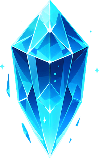 blue light crystal.
Single Game Texture.  In-Game asset.  2d.  Blank background.  High contrast.  No shadows