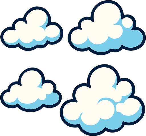 nubes.
In-Game asset.  2d.  High contrast.  No shadows
