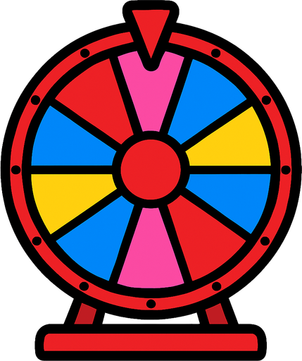 Fun çark.
In-Game asset.  2d.  High contrast.  No shadows