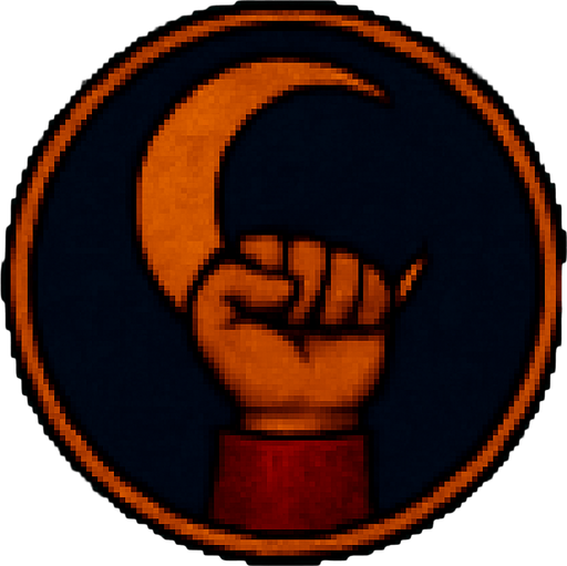 A hand with its fingers symbolizing moon