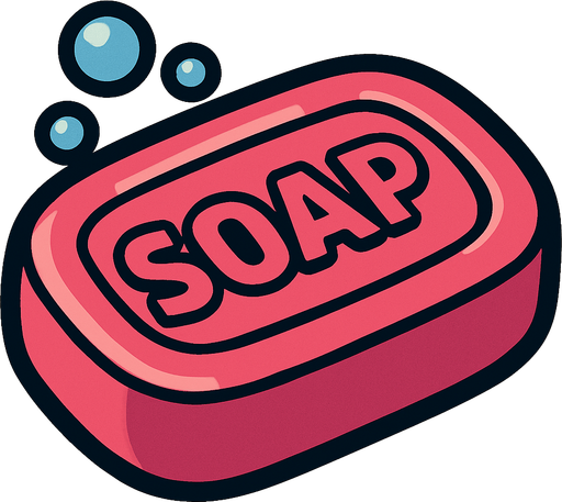 Soap.
In-Game asset.  2d.  High contrast.  No shadows