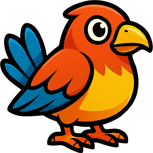 Bird.
In-Game asset.  2d.  High contrast.  No shadows