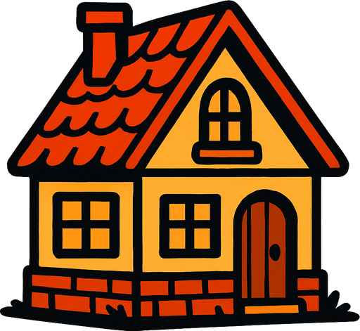 house.
In-Game asset.  2d.  High contrast.  No shadows