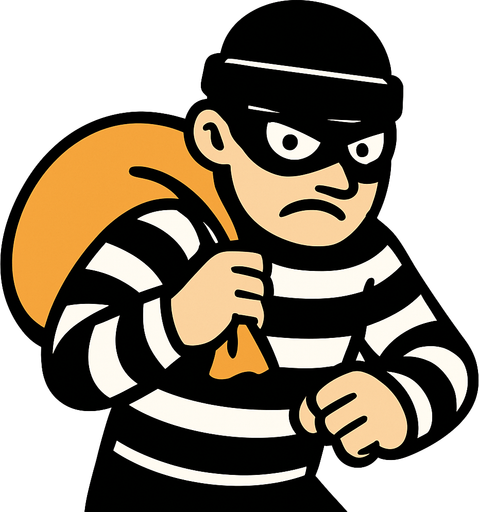 hırsız.
In-Game asset.  2d.  High contrast.  No shadows