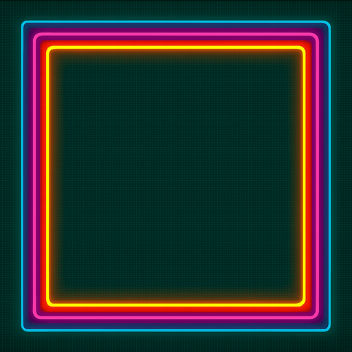 Borra todo lo del sentro y crea un marco multicolor retro