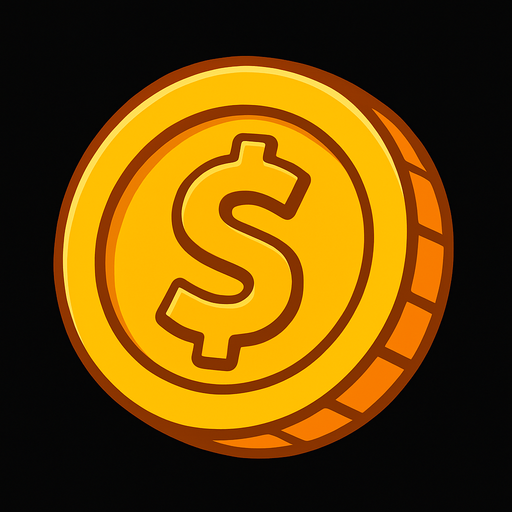 Coin.
In-Game asset.  2d.  High contrast.  No shadows
