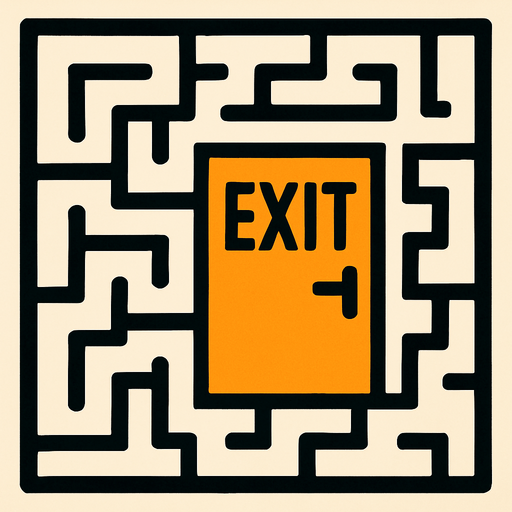 Maze exit.
In-Game asset.  2d.  High contrast.  No shadows