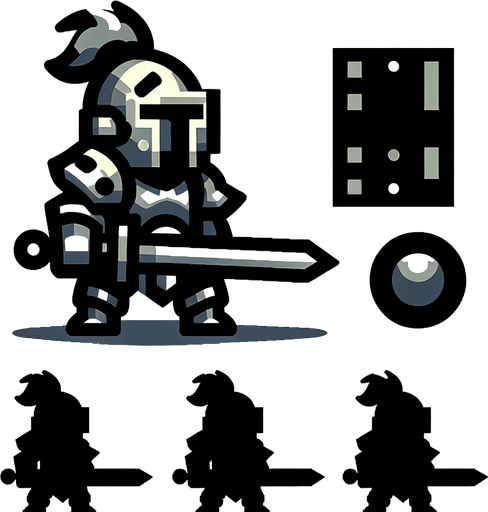 savaşçı karikatür şeklinde.
Single Game Texture.  In-Game asset.  2d.  Blank background.  High contrast.  No shadows