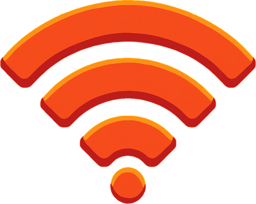 WiFi symbol.
In-Game asset.  2d.  High contrast.  No shadows