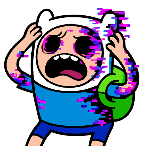 Pibby finn.
In-Game asset.  High contrast.  No shadows