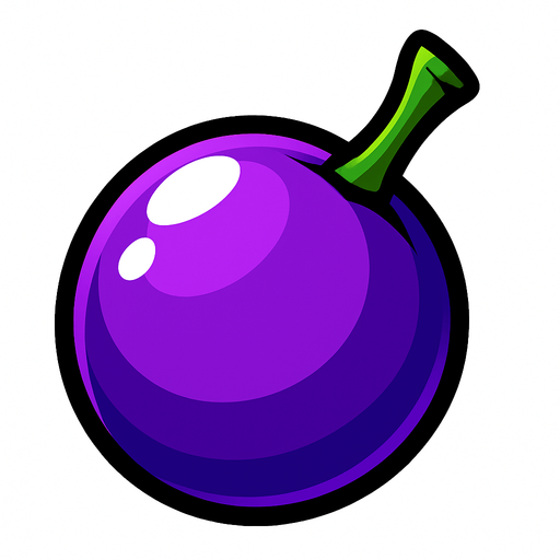 Uva individual.
In-Game asset.  2d.  High contrast.  No shadows